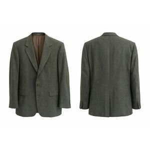 Vintage Pendleton Mens 50L Wool Tweed Blazer Suede Elbow Patches Jacket